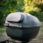 Zana-Universal Top Box Rhino (36 ltr )Plastic With Backrest (Black & Gray) - Image 4
