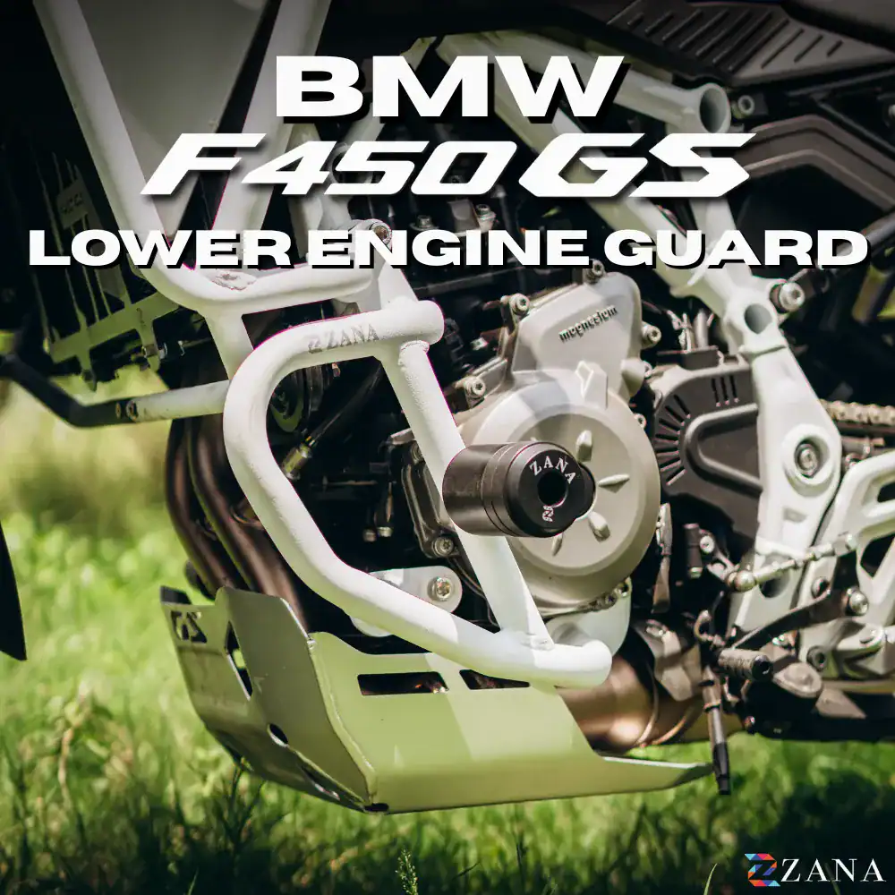main-product-image-1788603317734-200748759 Zana Lower Engine Guard With Slider For BMW F 450 GS (White) - Image 1