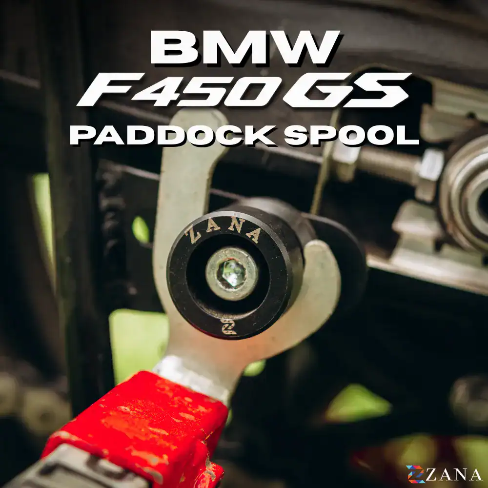 main-product-image-1788772947136-30542620 Zana Rear Paddock Spool (Black) For BMW F 450 GS - Image 1
