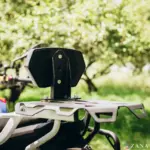 Zana Top Rack With MS Plate Compatible with Pillion Backrest For BMW F 450 GS (Frame White with Black Plate) - Image 10