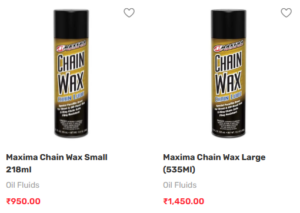 Maxima Chain Wax motorcycle chain lubricant
