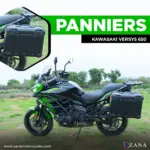 Zana Panniers ( 36 LTR ) Aluminium R-Flat Black With Frame For Kawasaki Versys 650
