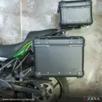 Zana Panniers ( 36 LTR ) Aluminium R-Flat Black With Frame For Kawasaki Versys 650 - Image 6