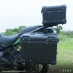 Zana Panniers ( 36 LTR ) Aluminium R-Flat Black With Frame For Kawasaki Versys 650 - Image 5