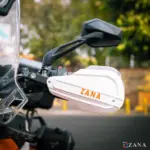 Zana Hand Guard For KTM ADV 390 2025 (White with Orange Logo) - Image 7