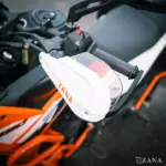 Zana Hand Guard For KTM ADV 390 2025 (White with Orange Logo) - Image 4