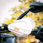 Zana Hand Guard For KTM ADV 390 2025 (White with Orange Logo) - Image 3