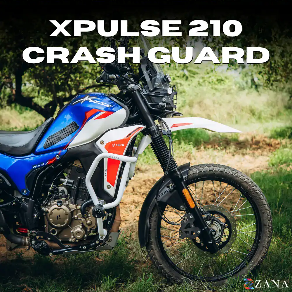 main-product-image-1790425938264-748630296 Zana Crash Guard With Slider Glossy White For X-Pulse 210 - Image 1