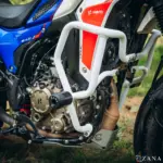 Zana Crash Guard With Slider Glossy White For X-Pulse 210 - Image 9