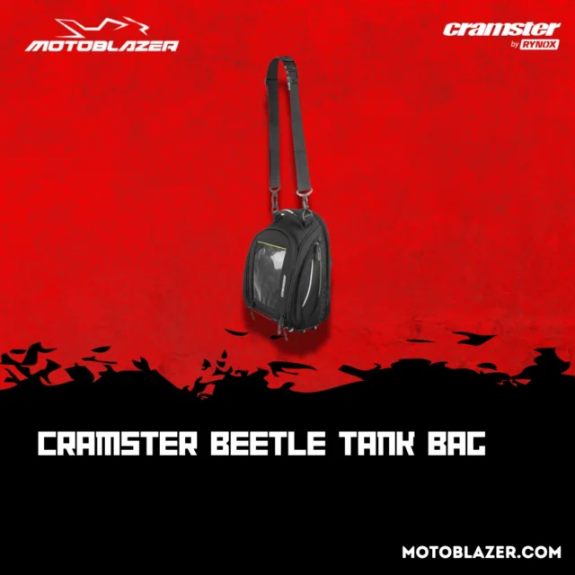 Gear Up with the Cramster Beetle Tank Bag – 9 Litre Adventure Companion 

Carry just the essentials—smart, sleek, rugged.

Key Features:
• Spacious 9 L capacity
• Heavy-duty 600D fabric + 1680D trims
• 3 removable monopole magnets (plus strap mounting)
• Anti-skid base protects your bike’s tank
• Transparent touchscreen pocket for easy access
• 2 side zipper pockets + internal mesh & organizer pocket
• Elasticated cargo net & internal compression straps
• Converts to tail bag or sling (even a backpack!)
• 3M reflective panels for night visibility
• YKK zippers & 6‑month warranty

💸 MRP: ₹2,199/-

Ready for your next ride?
🔗 Shop Now: www.motoblazer.com
 Call us at +7899260004

#Cramster #TankBag #MotorcycleGear #BikeLife #MotorcycleAccessories #AdventureReady #BengaluruRiders