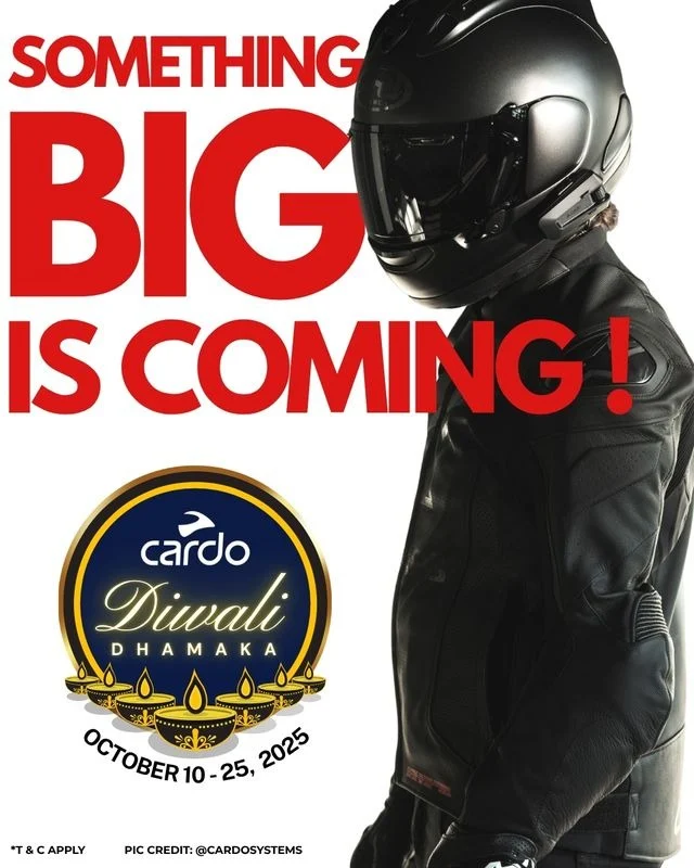 🎆 Cardo Diwali Dhamaka is Coming! 🎆
Get ready for something BIG this festive season! 🔥
From October 10–25, 2025, stay tuned for the ultimate riding deals! 🏍️💥

📍 Available: In-store Pickup & Online at www.motoblazer.com

📞 Contact: 7899260004

#CardoDiwaliDhamaka #MotoBlazer #RideConnected #CardoIndia #diwalideals2025